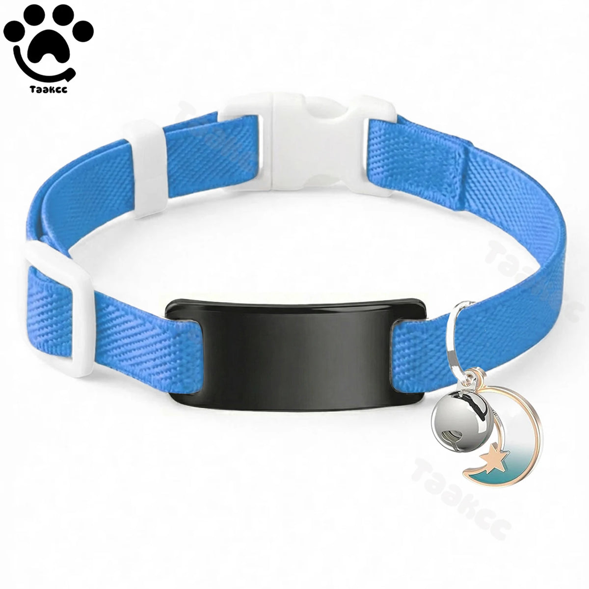 Collar Elástico Personalizado LunaPaws™ Gatos - Placa Antipérdida Silenciosa con Grabado Gratis