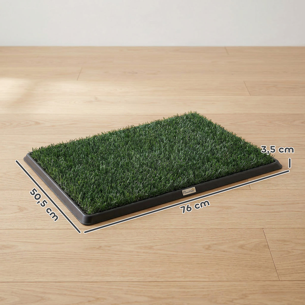 PawHut Inodoro para Perros con Césped Artificial 76x50,5 cm Bandeja Sanitaria para Perros para Entrenamiento con Drenaje Verde
